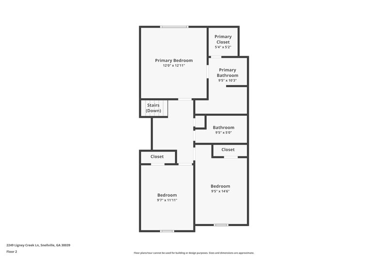 2,025/Mo, 2249 Ligney Creek Ln Snellville, GA 30039 Floor Plan View 2
