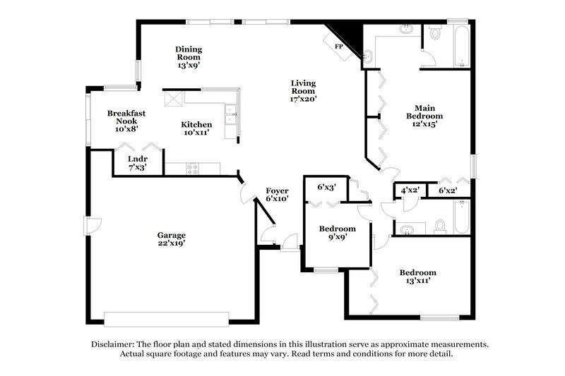 1,855/Mo, 5396 Kelleys Mill Cir Stone Mountain, GA 30088 Floor Plan View
