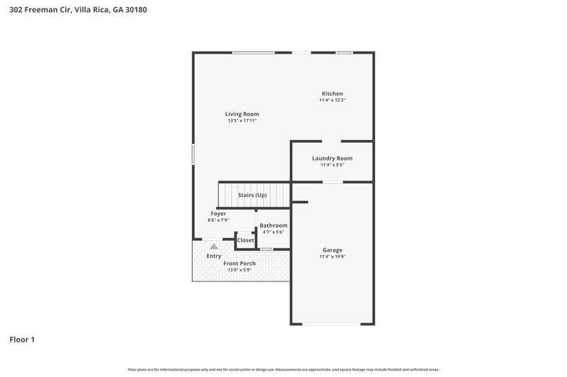 1,770/Mo, 302 Freeman Cir Villa Rica, GA 30180 Floorplan View