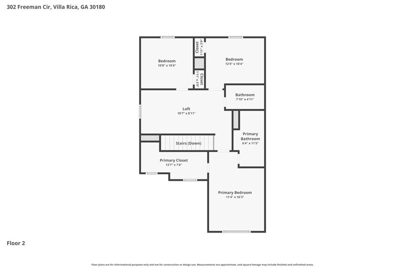 1,770/Mo, 302 Freeman Cir Villa Rica, GA 30180 Floorplan View 2