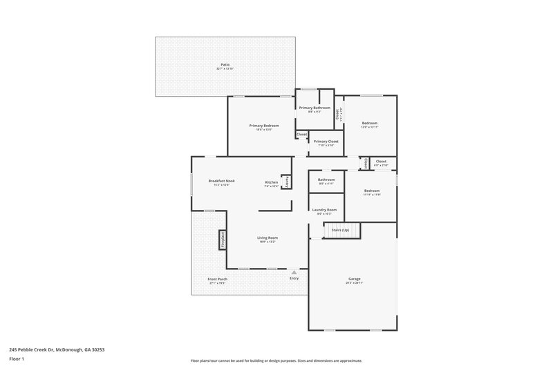 1,810/Mo, 245 Pebble Creek Drive McDonough, GA 30253 Floor Plan View