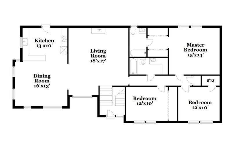 1,950/Mo, 6513 Mitchell Ln SW Mableton, GA 30126 Floor Plan View