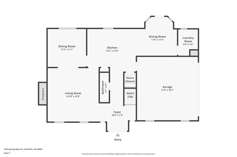 2,355/Mo, 3370 Spring Mesa Dr Snellville, GA 30039 Floor Plan View