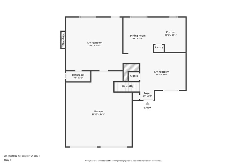 2,015/Mo, 3554 Waldrop Rd Decatur, GA 30034 Floor Plan View