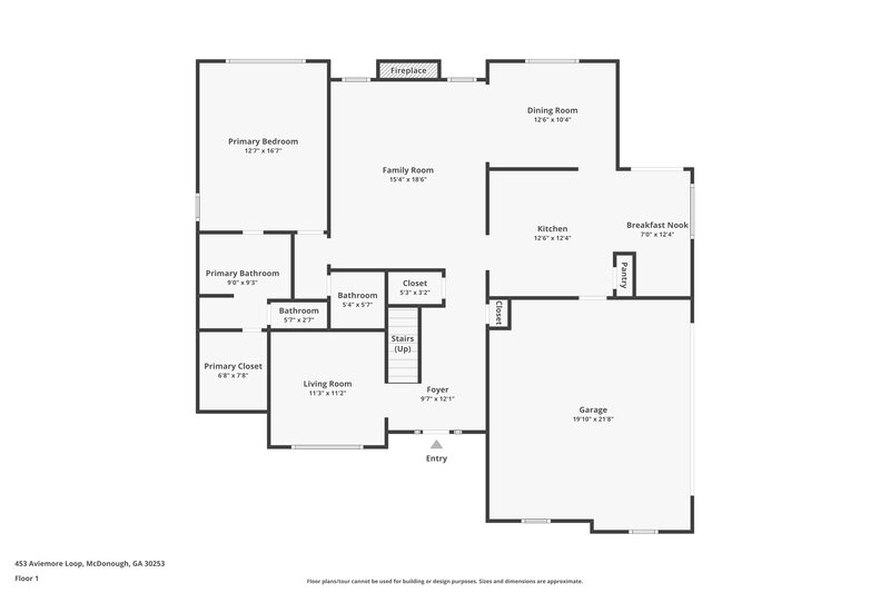 2,065/Mo, 453 Aviemore Loop McDonough, GA 30253 Floor Plan View 2