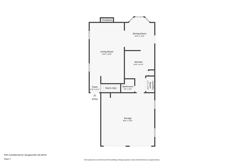 1,830/Mo, 5701 Castlebrook Dr Douglasville, GA 30134 Floor Plan View