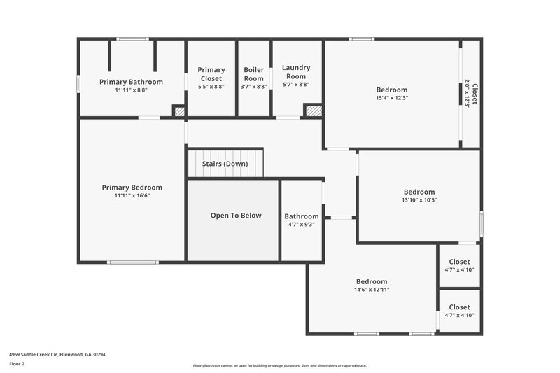 2,010/Mo, 4969 Saddle Creek Circle Ellenwood, GA 30294 Floor Plan View 2