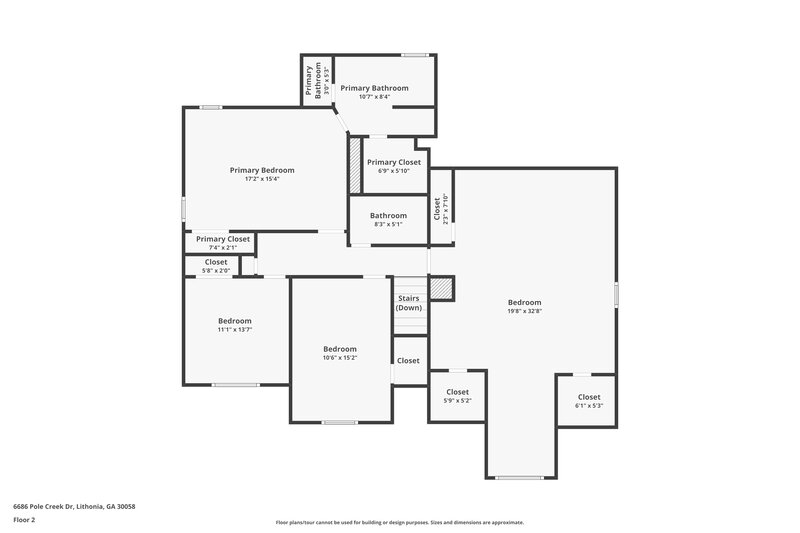 2,090/Mo, 6686 Pole Creek Lithonia, GA 30058 Floor Plan View 2