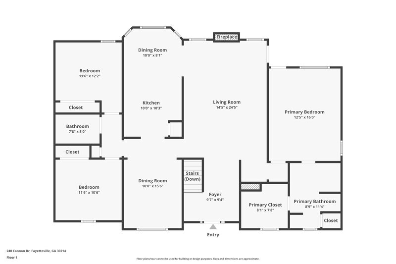 2,340/Mo, 240 Cannon Dr Fayetteville, GA 30214 Floor Plan View 2