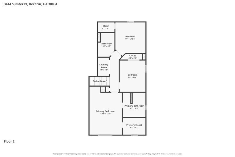 0/Mo, 3444 Sumter Pl Decatur, GA 30034 Floor Plan View 2