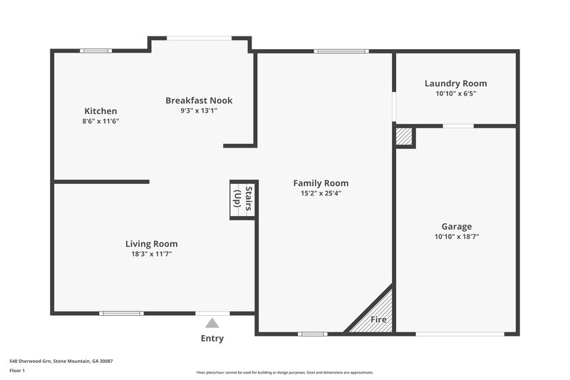 1,620/Mo, 548 Sherwood Grn Stone Mountain, GA 30087 Floor Plan View