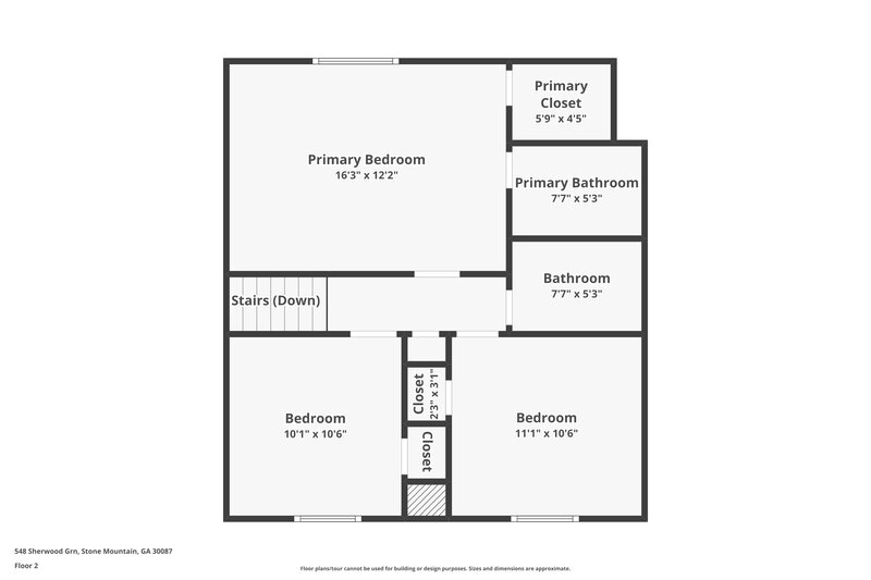 1,620/Mo, 548 Sherwood Grn Stone Mountain, GA 30087 Floor Plan View 2