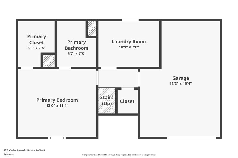 1,645/Mo, 4919 Windsor Downs Drive Decatur, GA 30035 Floorplan View