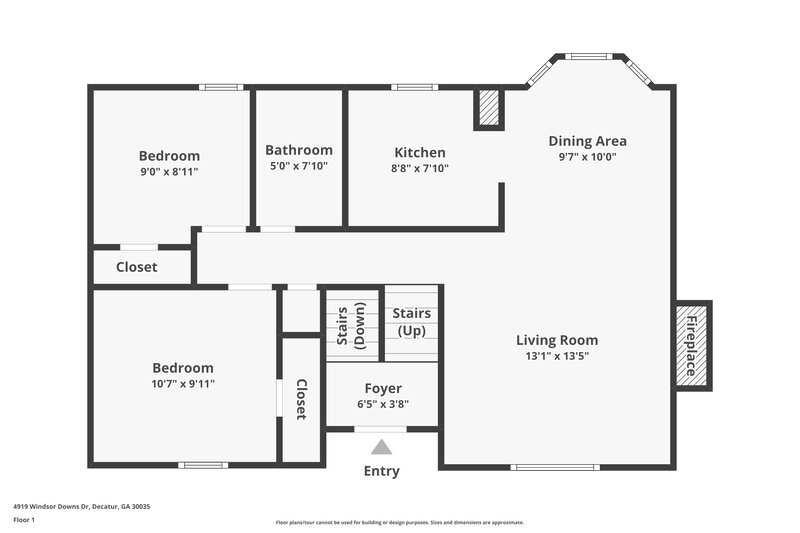 1,645/Mo, 4919 Windsor Downs Drive Decatur, GA 30035 Floorplan View 2