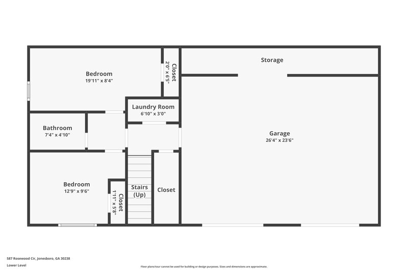 2,000/Mo, 587 Rosewood Cir Jonesboro, GA 30238 Floor Plan View 2