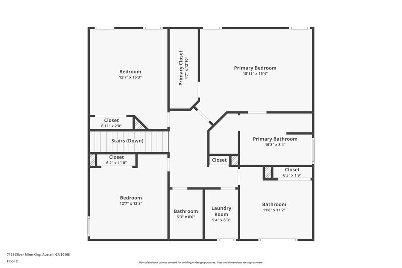 2,250/Mo, 7121 Silver Mine Xing Austell, GA 30168 Floor Plan View 2