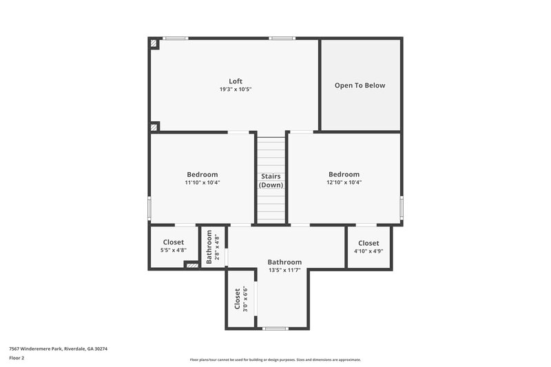 1,885/Mo, 7567 Winderemere Park Riverdale, GA 30274 Floor Plan View 2