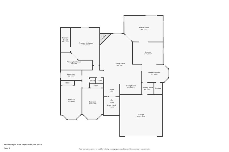 2,085/Mo, 93 Gleneagles Way Fayetteville, GA 30215 Floorplan View