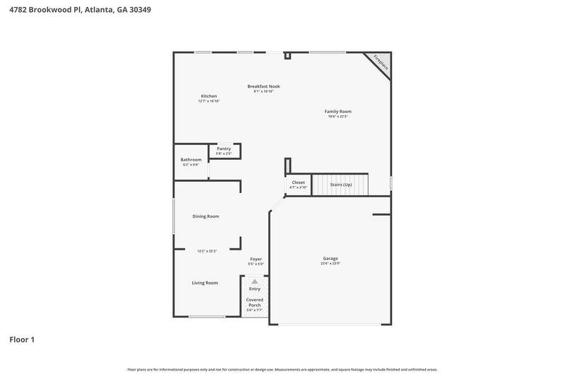 2,495/Mo, 4782 Brookwood Place Atlanta, GA 30349 Floor Plan View