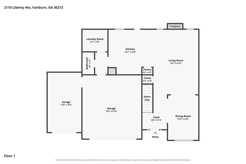 2,380/Mo, 2110 Liberty Hts Fairburn, GA 30213 Floor Plan View