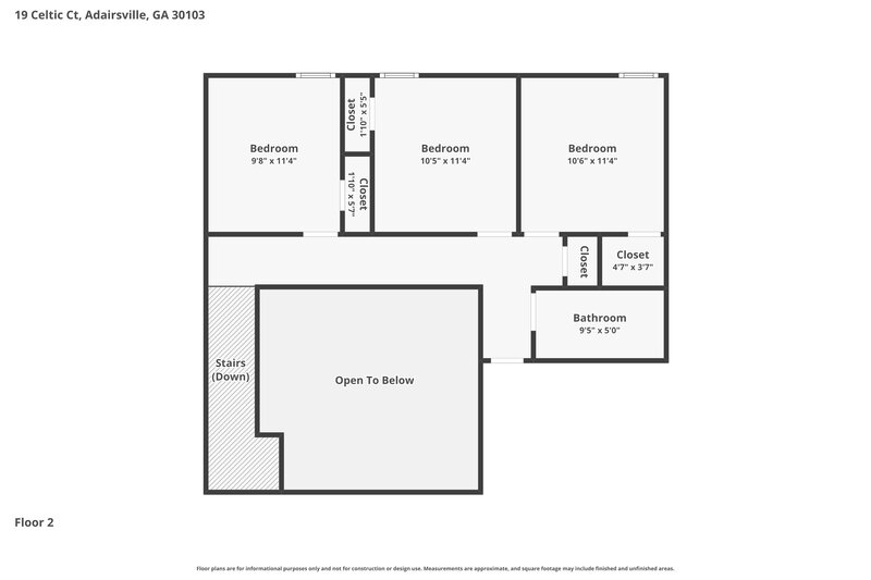 1,835/Mo, 19 Celtic Court Adairsville, GA 30103 Floor Plan View 2