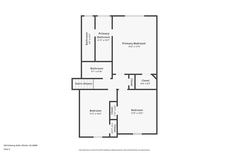 2,040/Mo, 602 Embassy Walk Winder, GA 30680 Floor Plan View 2