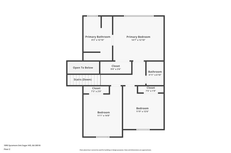 2,160/Mo, 1095 Sycamore Smt Sugar Hill, GA 30518 Floor Plan View 3