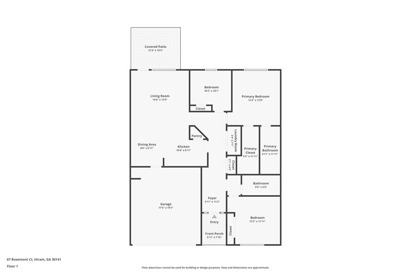 1,815/Mo, 67 Rosemont Court Hiram, GA 30141 Floor Plan View