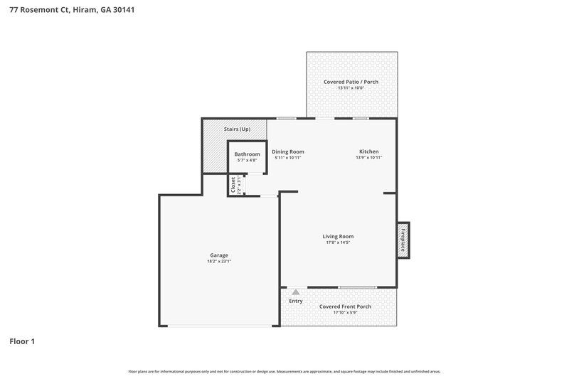 2,055/Mo, 77 Rosemont Court Hiram, GA 30141 Floor Plan View
