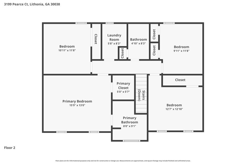 2,005/Mo, 3199 Pearce Ct Lithonia, GA 30038 Floor Plan View 2