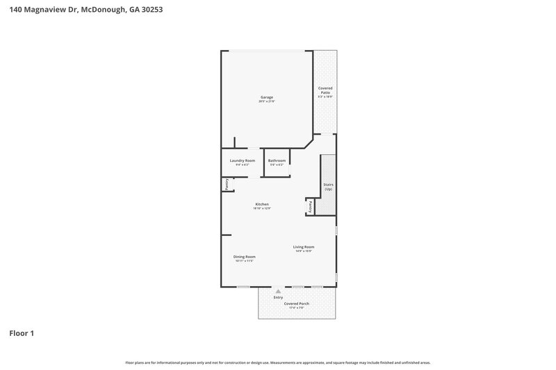 2,195/Mo, 140 Magnaview Dr McDonough, GA 30253 Floor Plan View