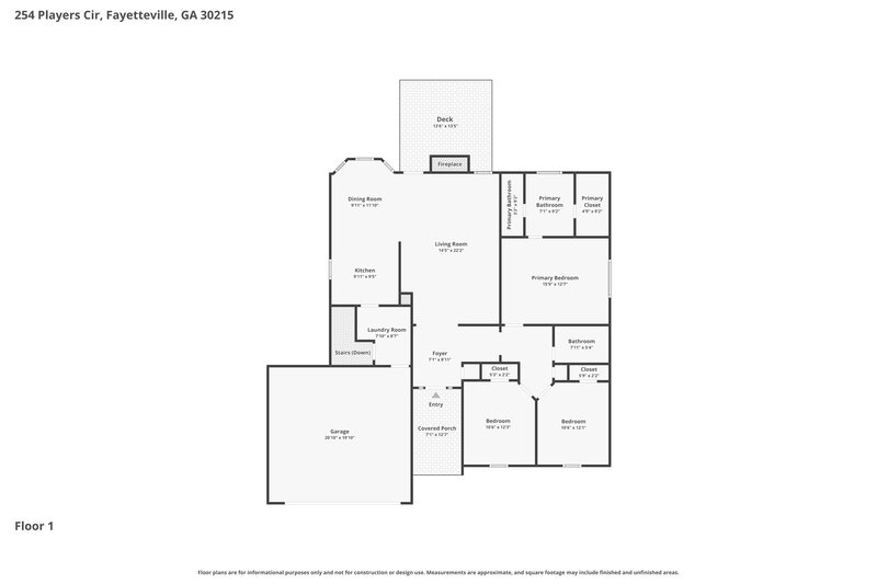 2,590/Mo, 254 Players Cir Fayetteville, GA 30215 Floor Plan View