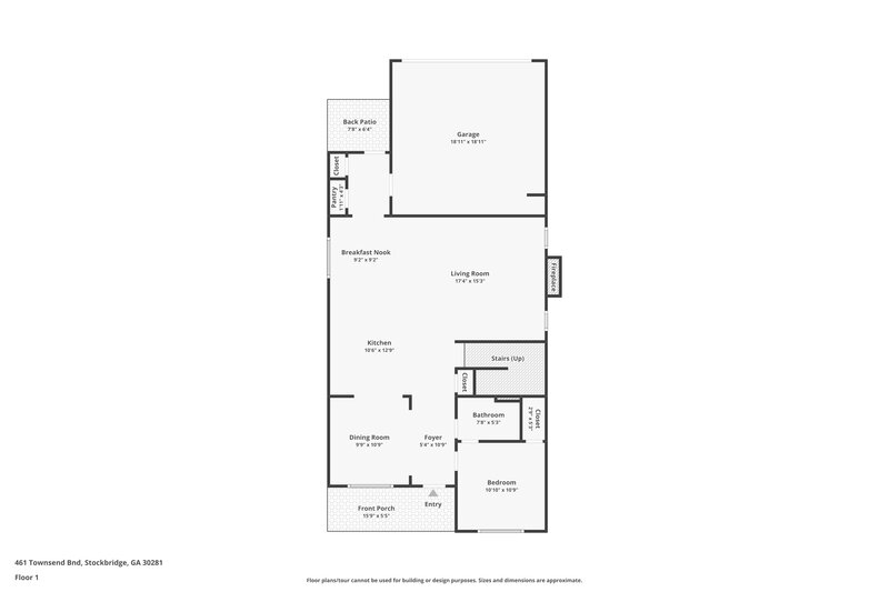 2,180/Mo, 461 Townsend Bnd Stockbridge, GA 30281 Floor Plan View