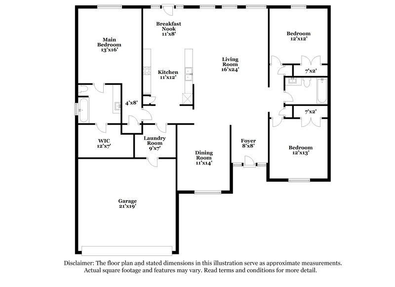 2,180/Mo, 3105 Evergreen Eve Xing Dacula, GA 30019 Floorplan View
