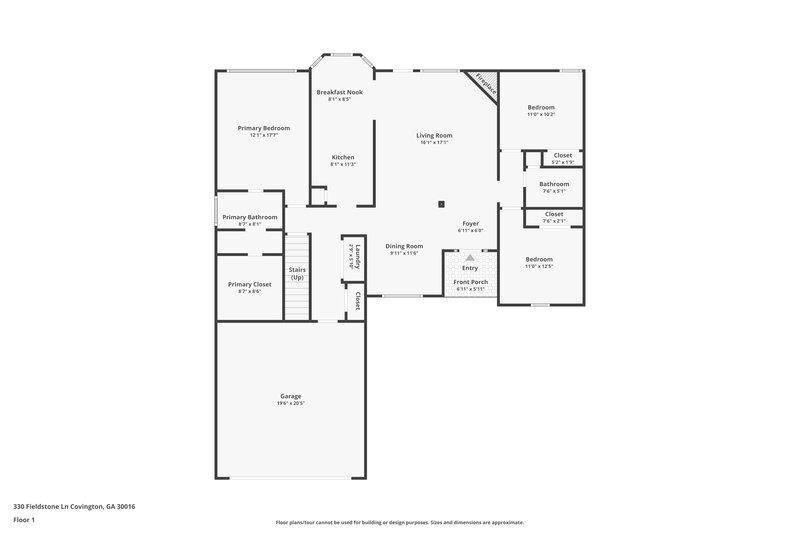 2,940/Mo, 330 Fieldstone Ln Covington, GA 30016 Floor Plan View