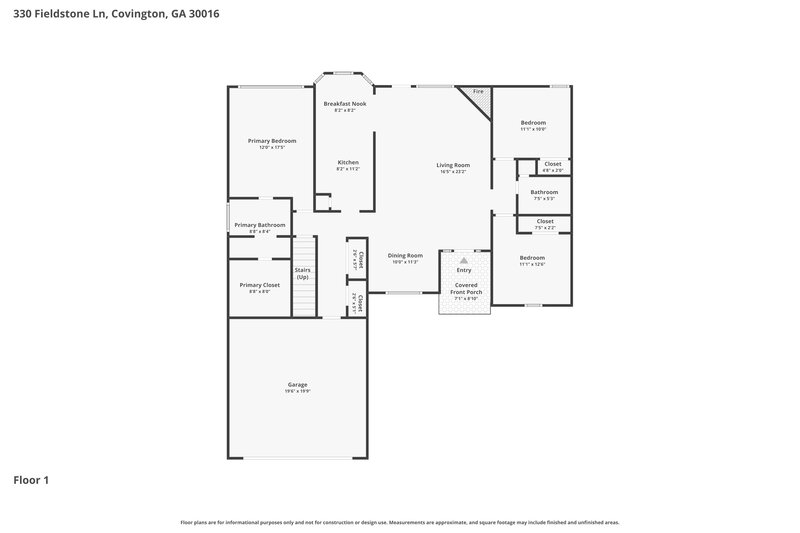 2,205/Mo, 330 Fieldstone Ln Covington, GA 30016 Floor Plan View