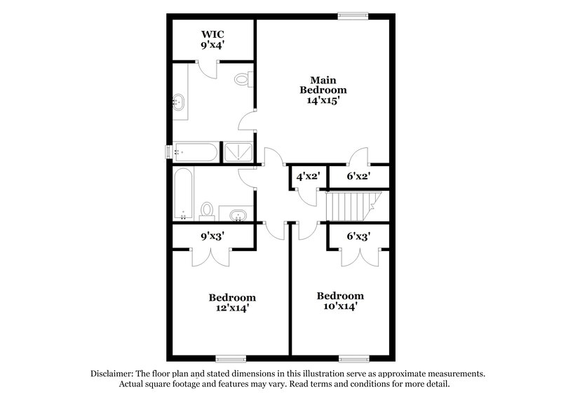 1,995/Mo, 6402 Stonebridge Creek Ln Lithonia, GA 30058 Floor Plan View 2
