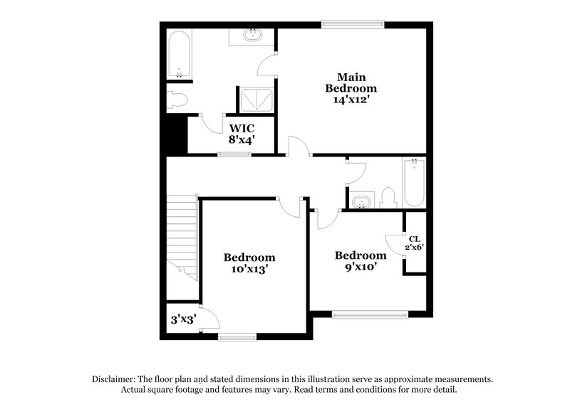 1,935/Mo, 2028 Oak Terrace Drive Southeast Atlanta, GA 30316 Floor Plan View 2
