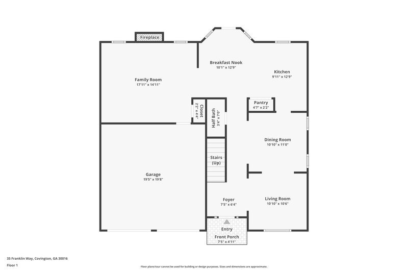 2,080/Mo, 35 Franklin Way Covington, GA 30016 Floor Plan View