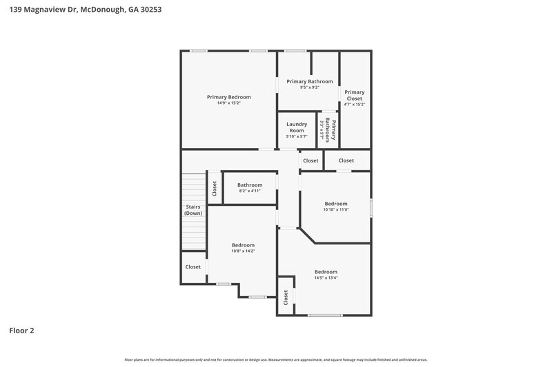 2,255/Mo, 139 Magnaview Dr McDonough, GA 30253 Floor Plan View 2