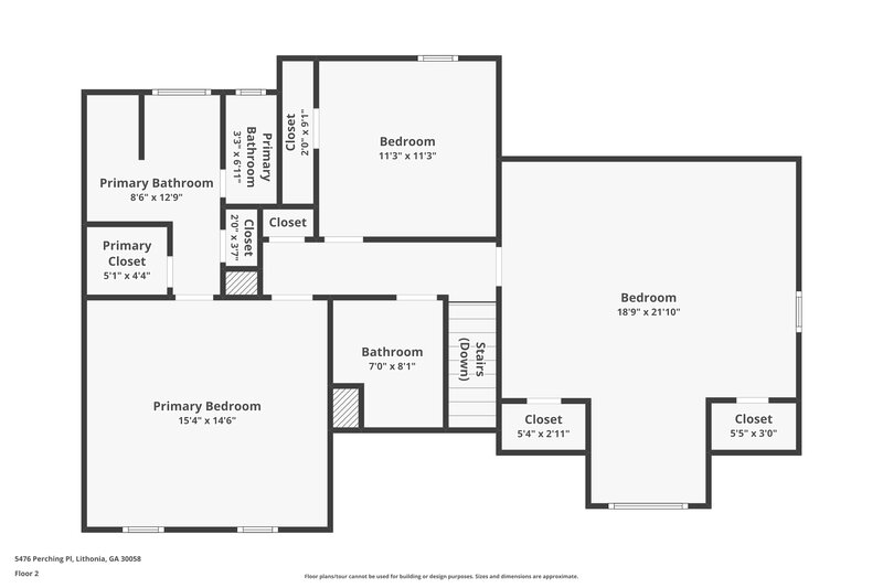 1,935/Mo, 5476 Perching Place Lithonia, GA 30058 Floor Plan View 2