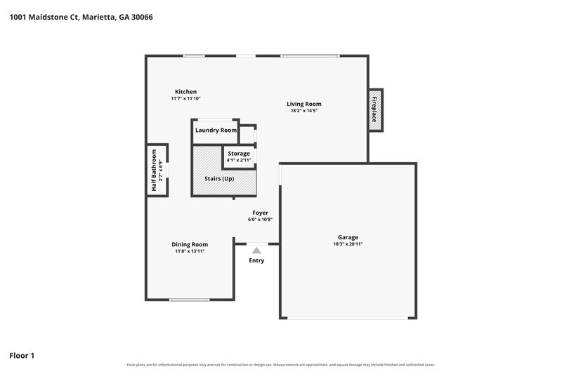 2,210/Mo, 1001 Maidstone Court Marietta, GA 30066 Floor Plan View