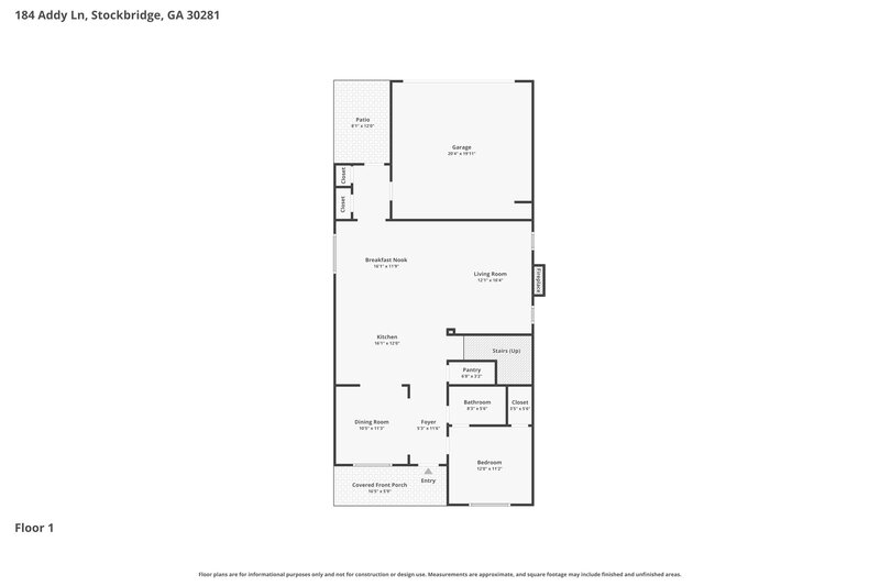 2,635/Mo, 184 Addy Lane Stockbridge, GA 30281 Floor Plan View