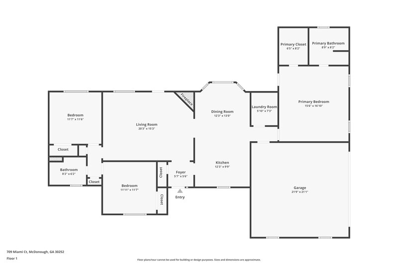 2,080/Mo, 709 Miami Ct McDonough, GA 30252 Floor Plan View