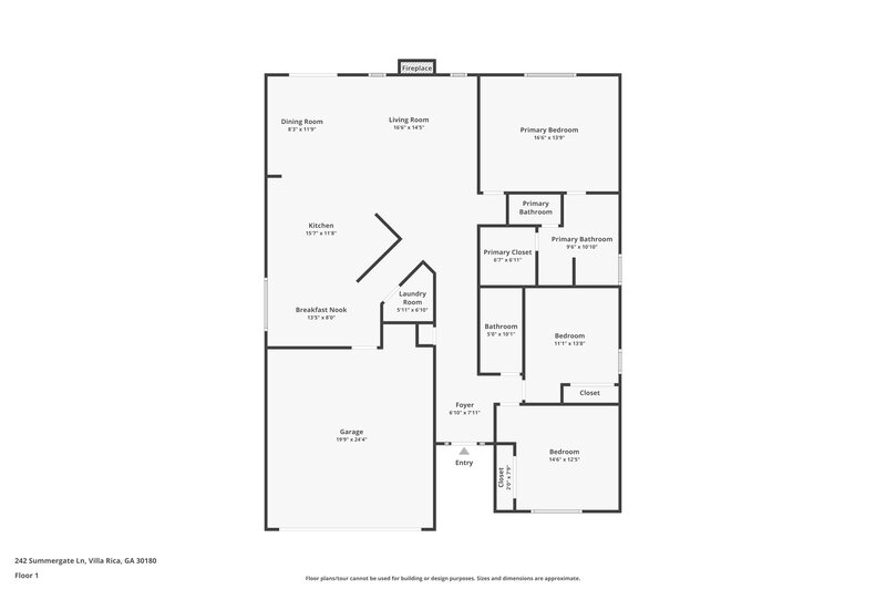 2,660/Mo, 242 Summergate Ln Villa Rica, GA 30180 Floor Plan View