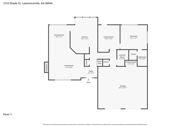 2,555/Mo, 1212 Shade Ct Lawrenceville, GA 30044 Floorplan View