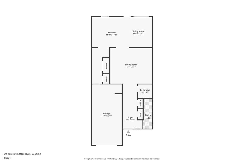 1,740/Mo, 340 Rankin Cir McDonough, GA 30253 Floor Plan View