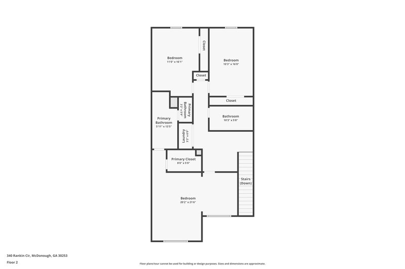 1,740/Mo, 340 Rankin Cir McDonough, GA 30253 Floor Plan View 2