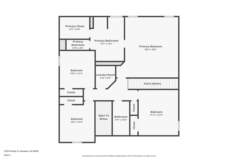 3,250/Mo, 12222 Shelby Ct Hampton, GA 30228 Floor Plan View