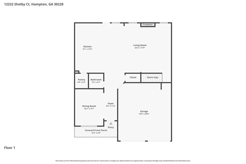 2,315/Mo, 12222 Shelby Ct Hampton, GA 30228 Floor Plan View